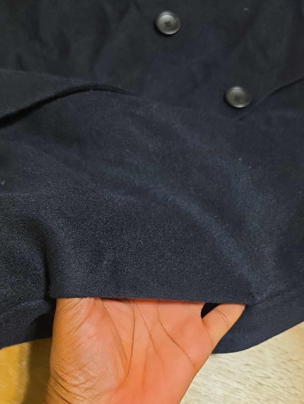 Alex Mill SOPHIA BLACK WOOL Coat SIZE L NWOT - Picture 13 of 16